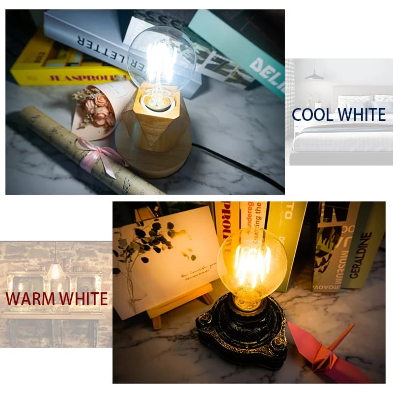 Ampoule à Filament LED E27 rétro Edison lampe 220V 2W 4W 6W 8W E14 Vintage bougie Globe lustre éclai