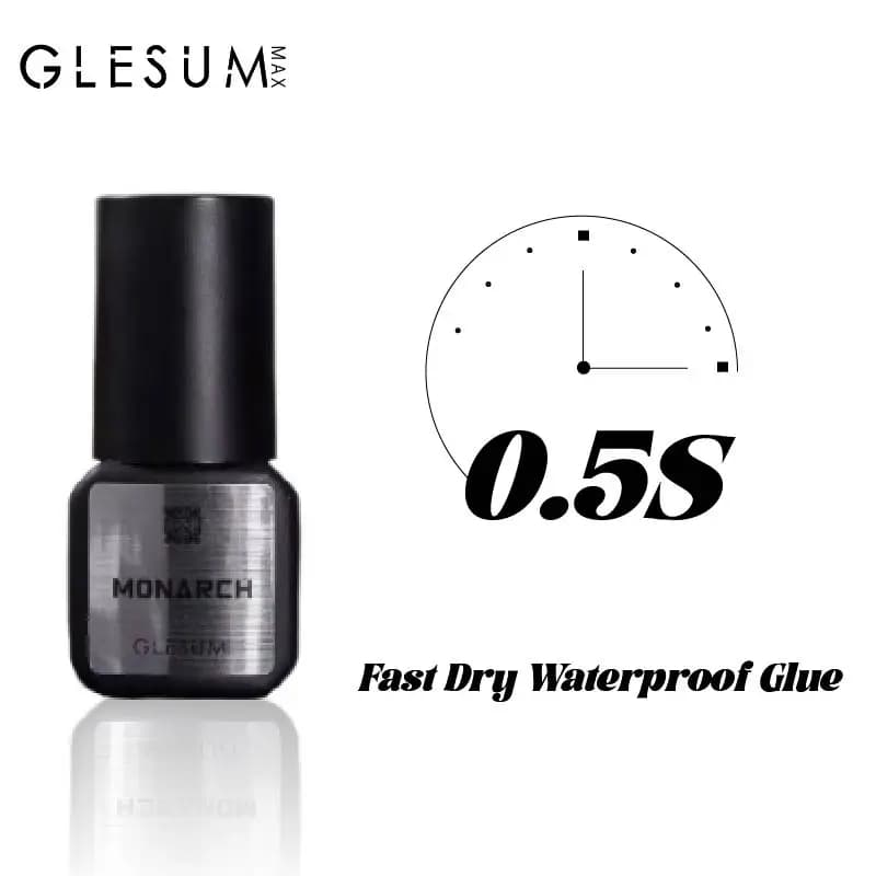 Glesum – colle pour cils de niveau principal, adhésif sec 0.8s, résistant à l'huile et à l'eau, temp