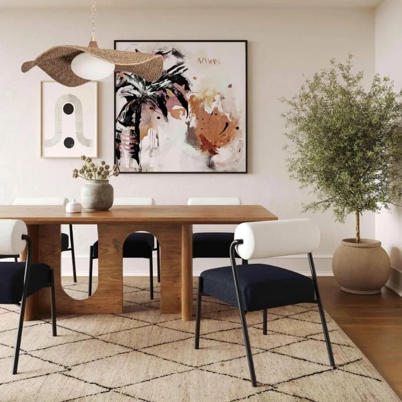 Table à manger rectangulaire pour salon, Design De luxe moderne, Table à manger Mobile nordique, meu