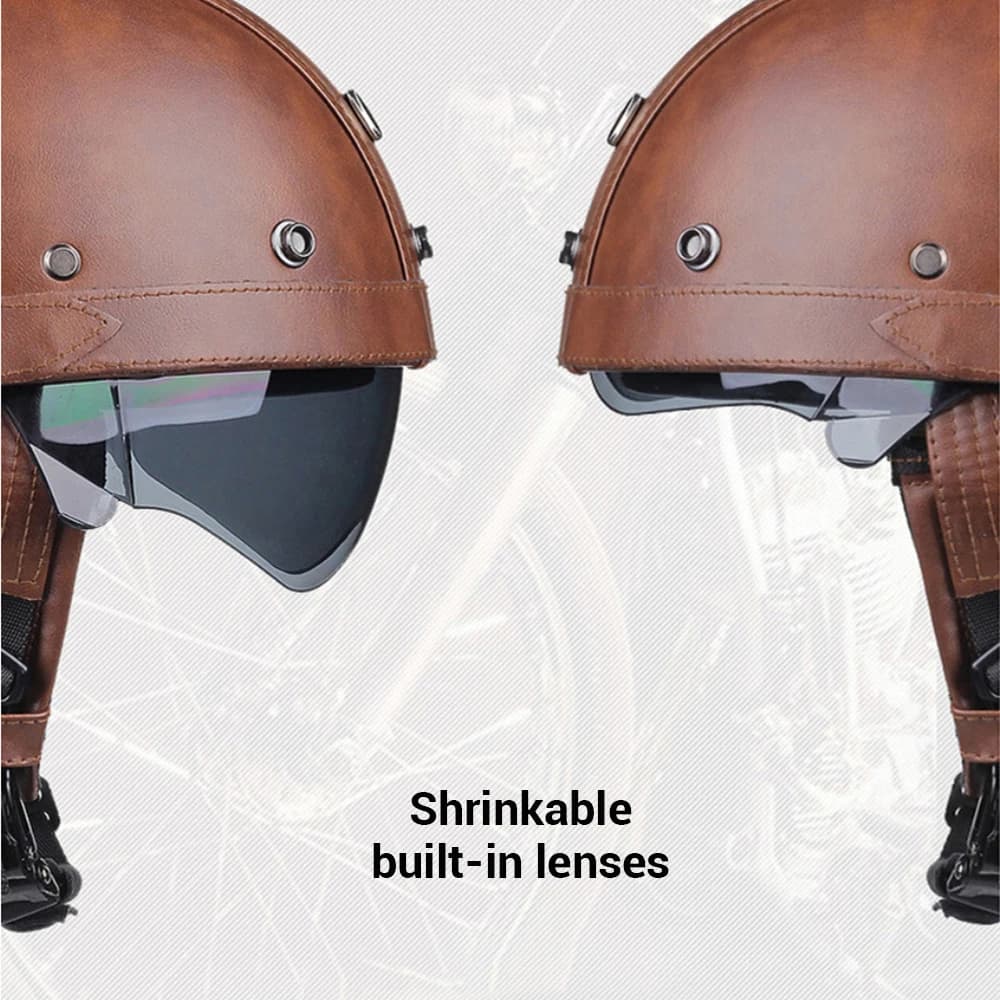 Casque de Moto rétro Certification DOT casque de Moto hommes femmes demi-casque lentille HD Casco qu