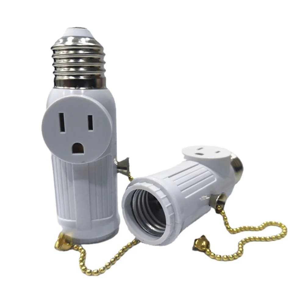 1 pièces blanc noir bakélite L5-15R US à E27 E26 douille d'ampoule avec interrupteur à chaîne de tra
