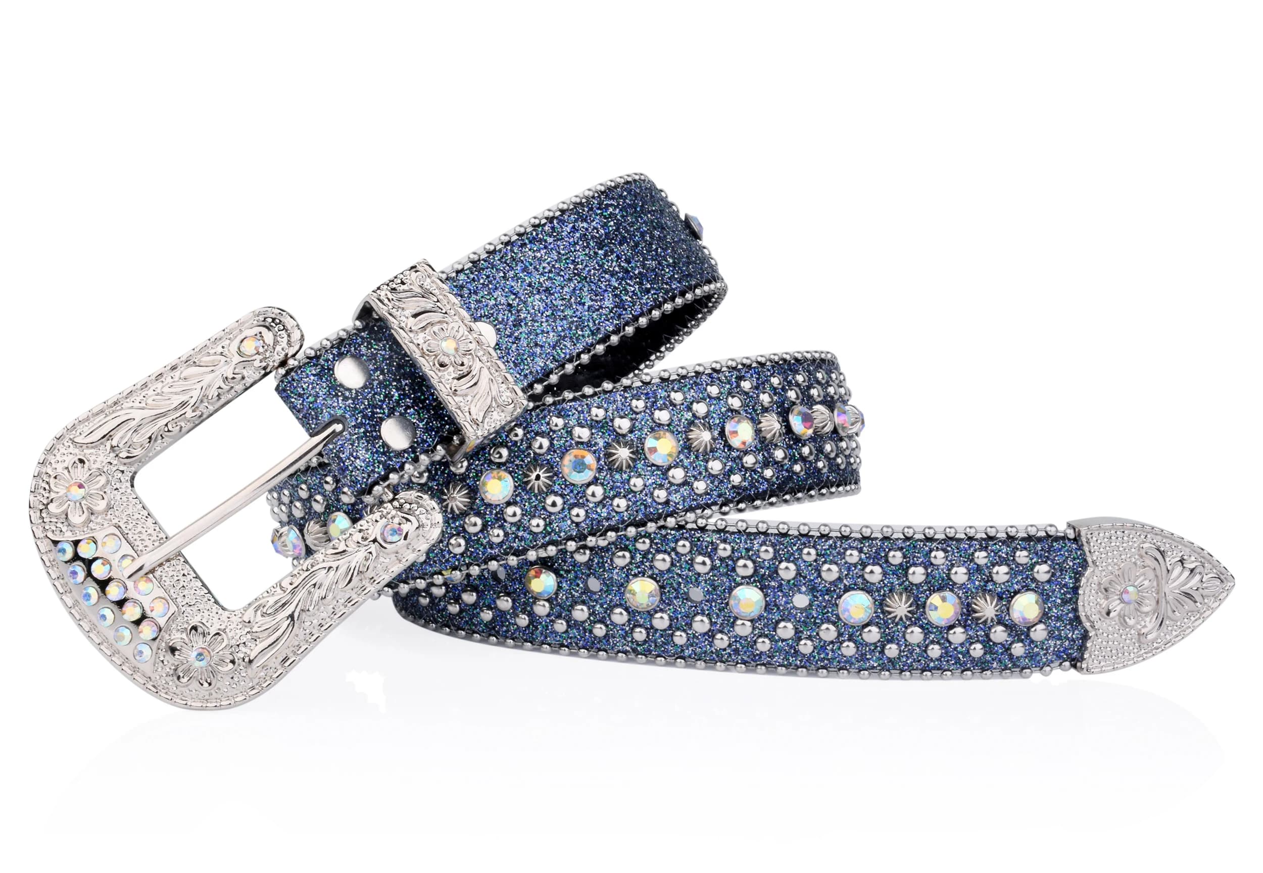 Ceinture Punk rock pour femmes, strass de luxe, bouton brillant, décorée en PU, Y2K, rétro, pour jea