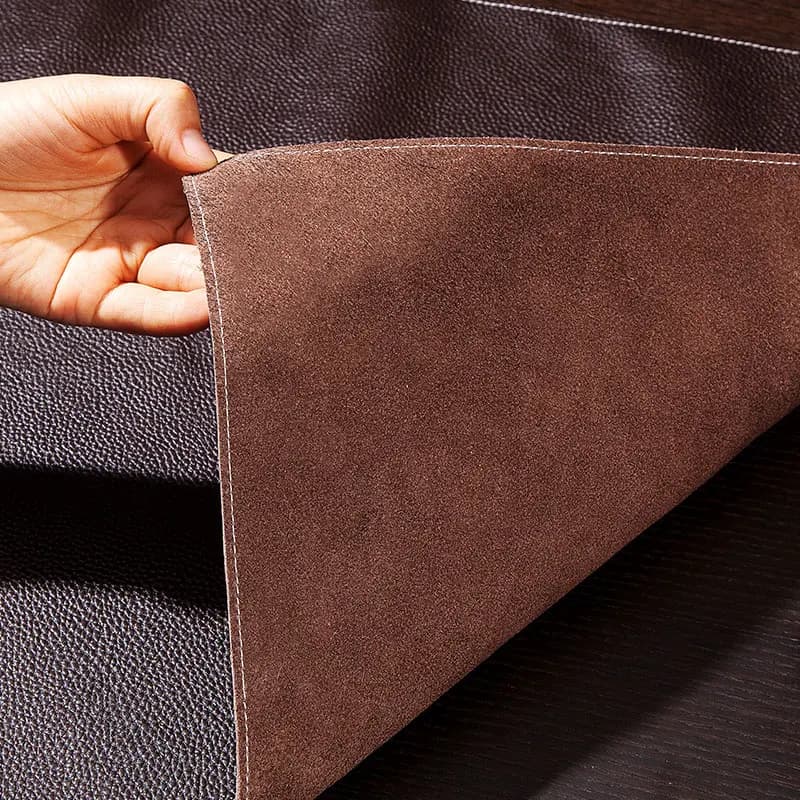 Grand tapis de souris en cuir 100% véritable pour ordinateur de bureau, bureau d'étude, de jeu, coul