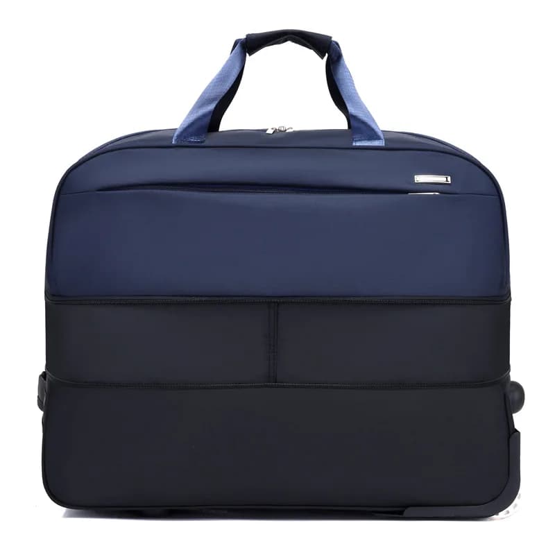 Valise de Voyage à Roulettes de Grande Capacité, Bagage à Roulettes Imperméable en Tissu Oxford, à D