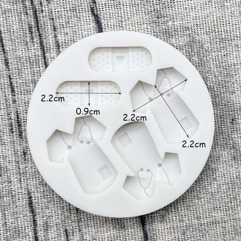 Moule en silicone pour uniforme de docteur, outils de pâtisserie, moule à cupcakes, outils de décora