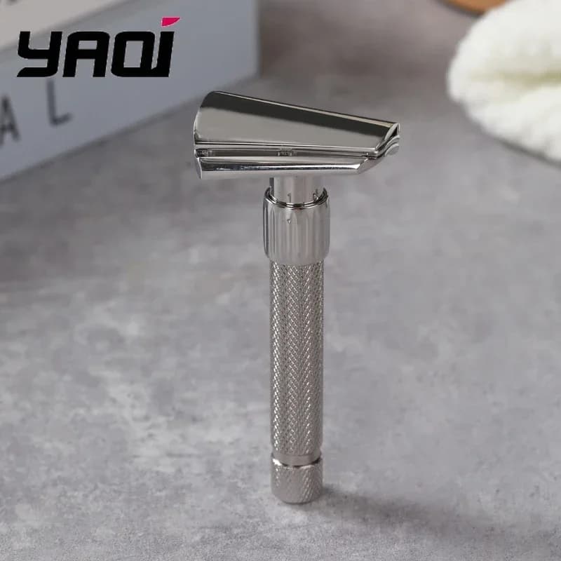 Yaqi – rasoir à barbe Yaqi Torqx, rasoir de sécurité incliné réglable en acier inoxydable, objets de