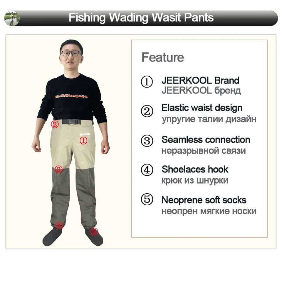 JEERKOOL – cuissardes de pêche à la mouche, pantalons de pataugeoire originaux, salopette 3 couches,
