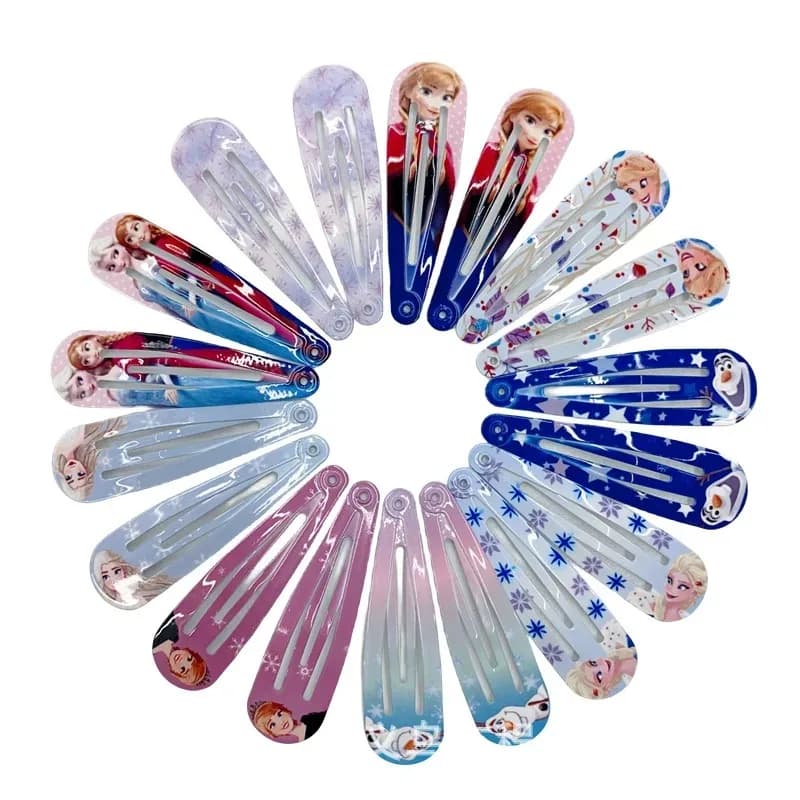 Pince à cheveux Elsa la reine des neiges, 10 pièces, accessoires Disney mignons pour enfants, 4.8cm,