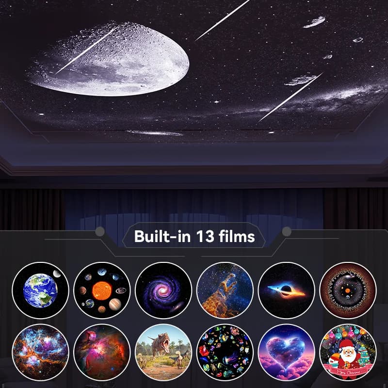 Meteor-Projecteur de galAct ultra clair, 13 en 1, veilleuse, lampe, espace lointain, boule, planétar