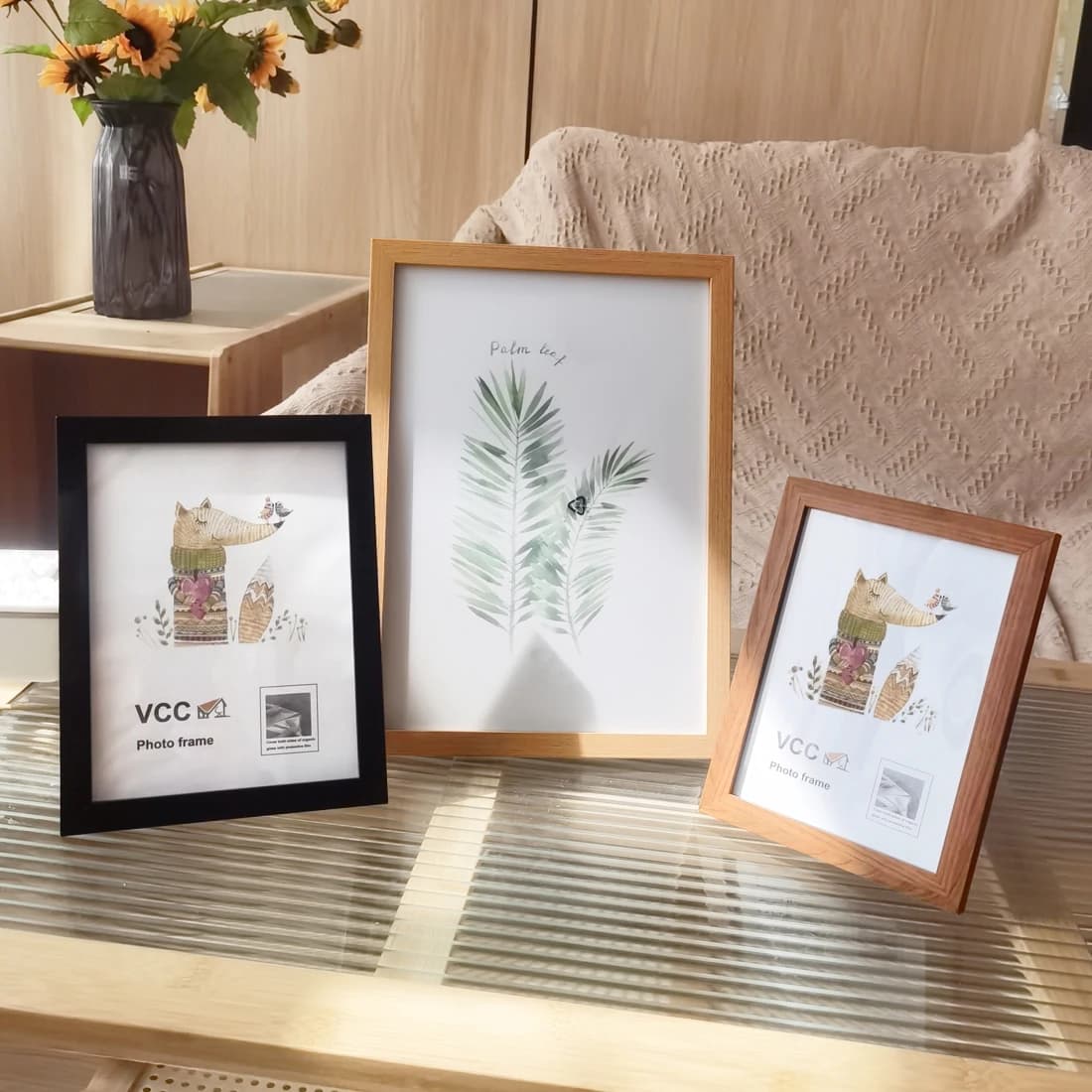 5 pièces cadres Photo en bois pour mur Photo 10X15 15X20 20X25 A4 cadre Photo support pour photos ce