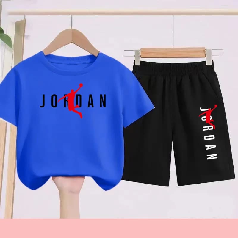 Ensemble robe et short d'été noir et blanc pour enfants, adapté aux enfants de 3 à 12 ans, avec moti