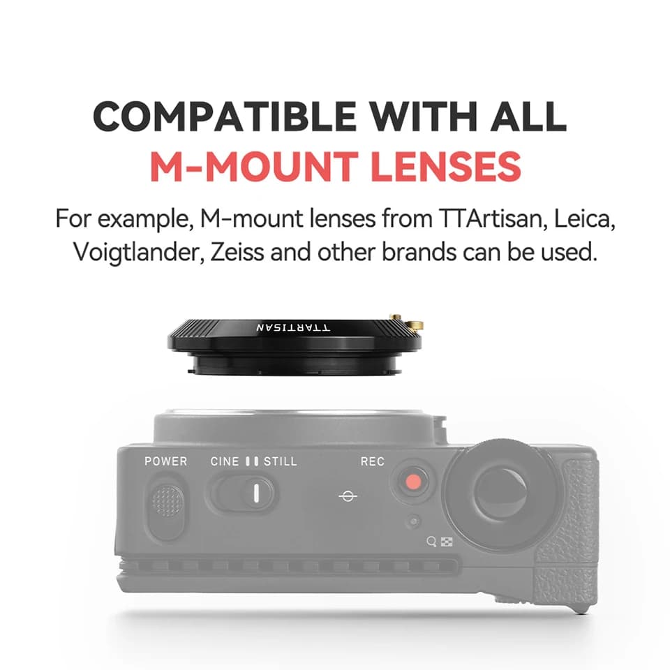 TTArtisan Adaptateur M-L pour Leica M-16:à Sigma yen FPL Leica T TL TL2 SL SL2 CL Panasonic l's S1M 
