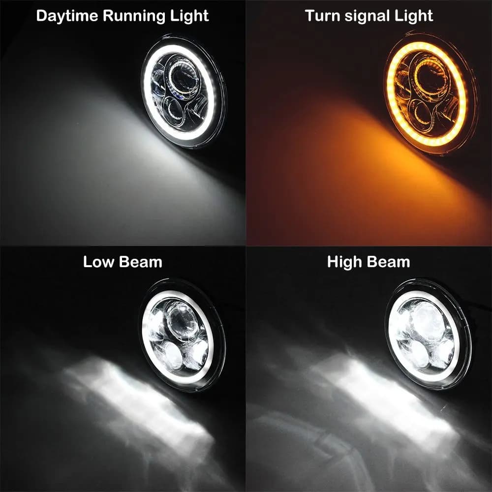 Fit 90-97 Mazda ata MiMX-5 MX5 Voiture 7 pouces Led sauna lumière ronde Angel Eyes Halo avant DRL lu