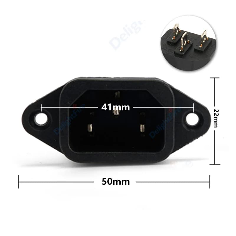 Prise ca IEC320 C13 C14 prise mâle femelle connecteur de prise 3 broches connecteur d'alimentation r