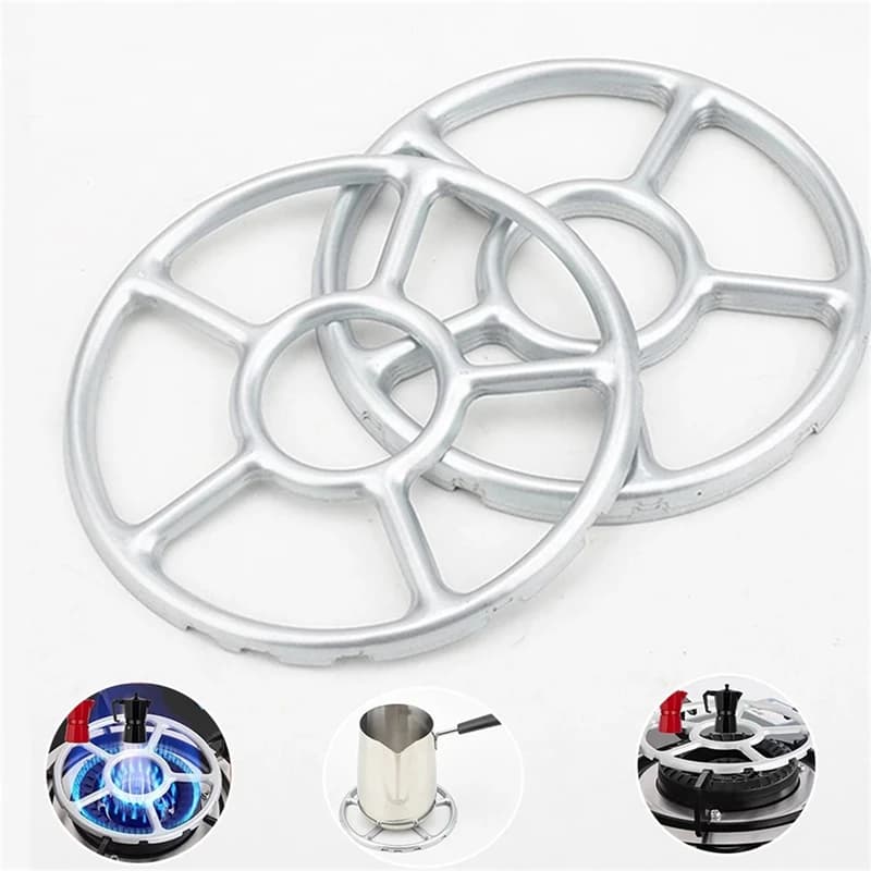 Support épais pour cuisinière à gaz, Support en fonte d'acier inoxydable, anneau de poêle, diffuseur
