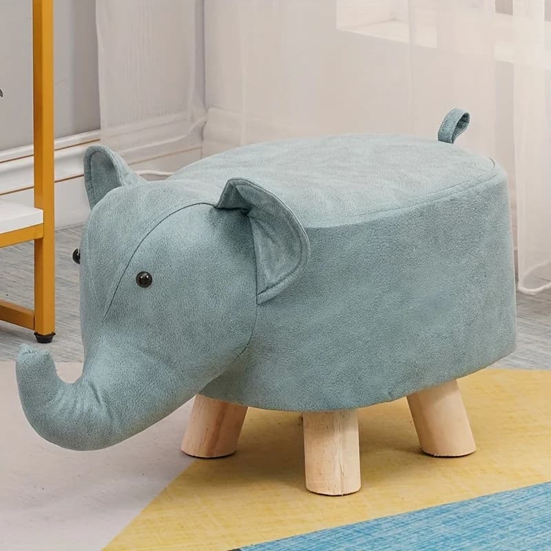 1 tabouret éléphant pour enfants, tabouret Animal mignon et créatif, tissu technologique en bois mas