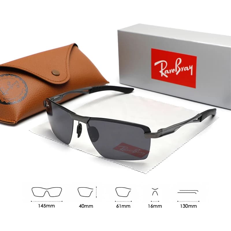 RareBray mode aluminium sans monture Sport de plein air lunettes de soleil hommes polarisées Anti-UV