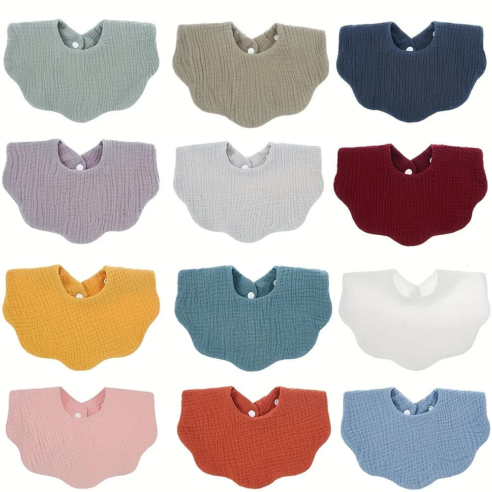 Bavoirs en coton doux pour bébé, 1 pièce, couleur unie, bavoirs pour nouveau-né, Bandana, écharpe po