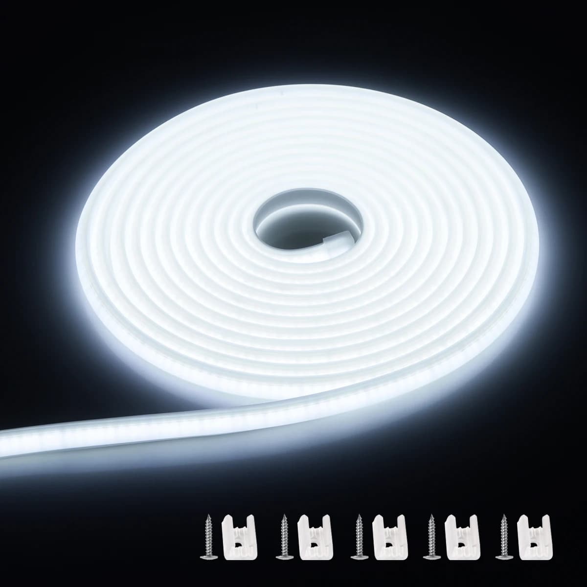 Lampe LED étanche COB pour sous-meuble de cuisine, avec interrupteur à bouton, cordon 220V 110V, pri