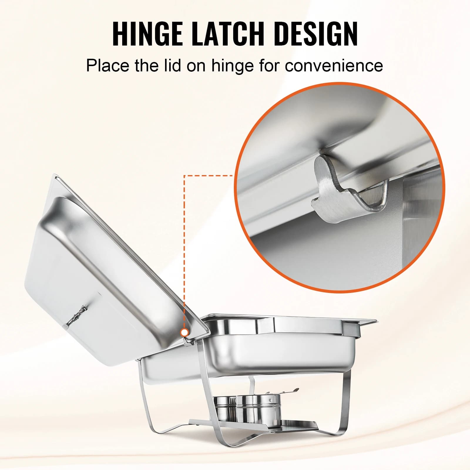 SucceBuy – réchaud rectangulaire 8QT, 4/6 paquets, chafer en acier inoxydable avec poêles pleine tai