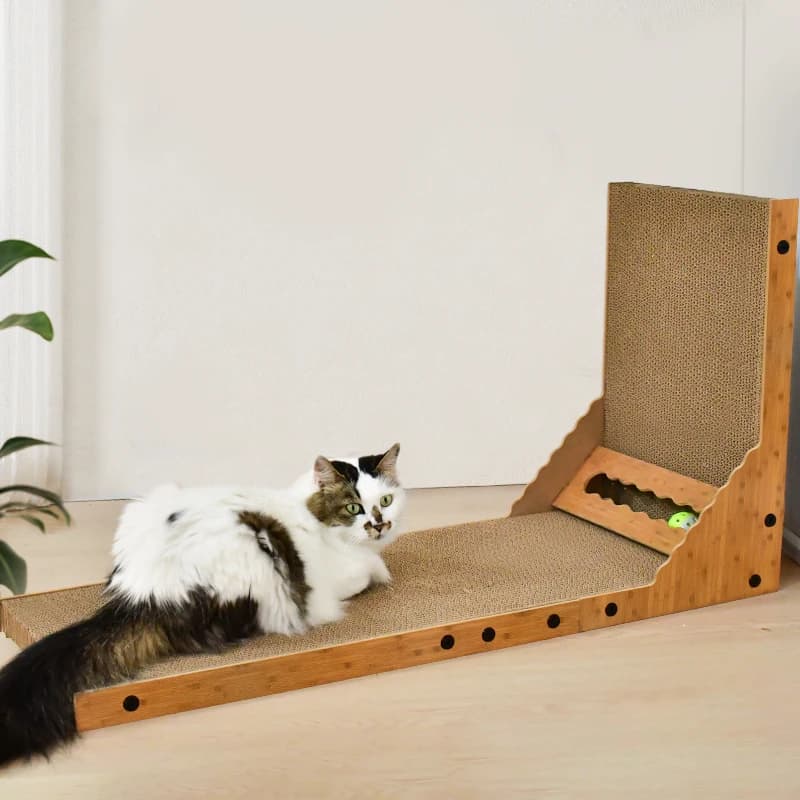 Planche à gratter verticale pour chat, double grattoir pour chat, tampon à gratter en carton ondulé 