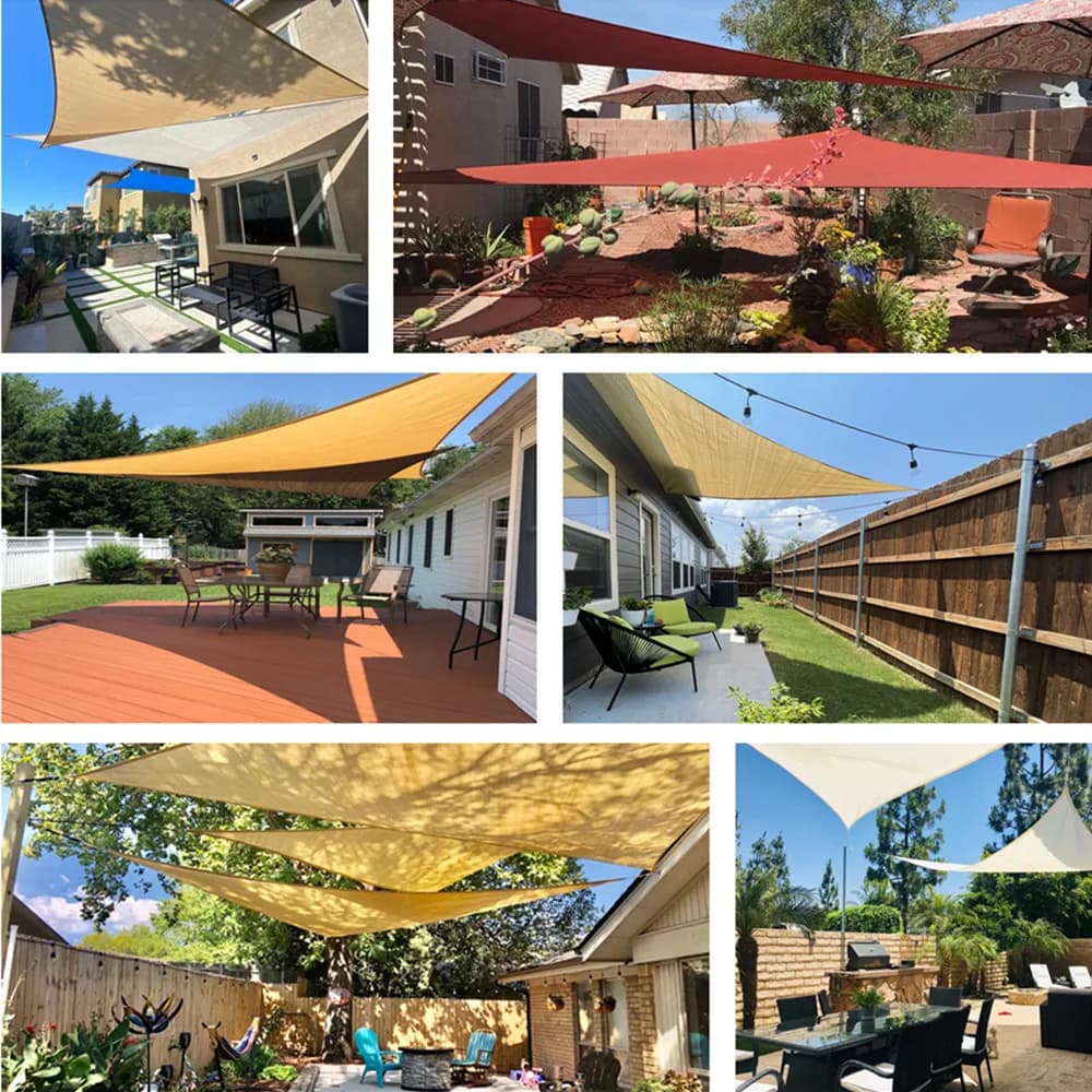Pare-soleil triangulaire multi-taille imperméable, protection solaire pour jardin extérieur, fête, a
