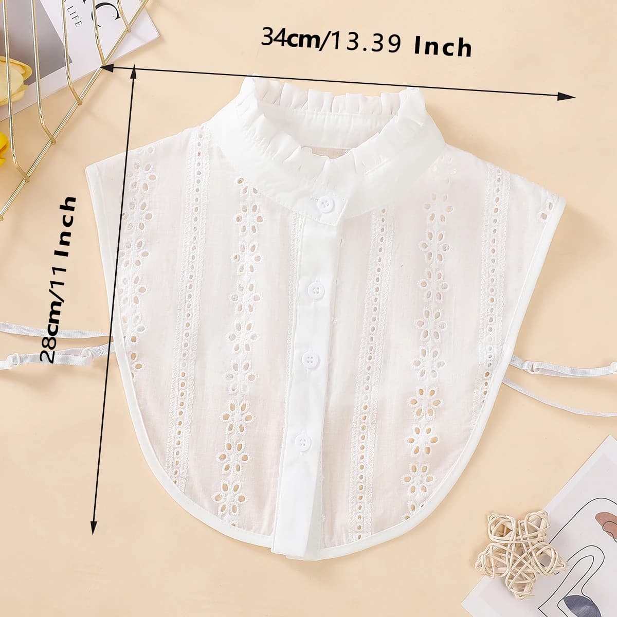 Faux col respirant ajouré pour femmes, col montant à la mode, professionnel décontracté polyvalent, 