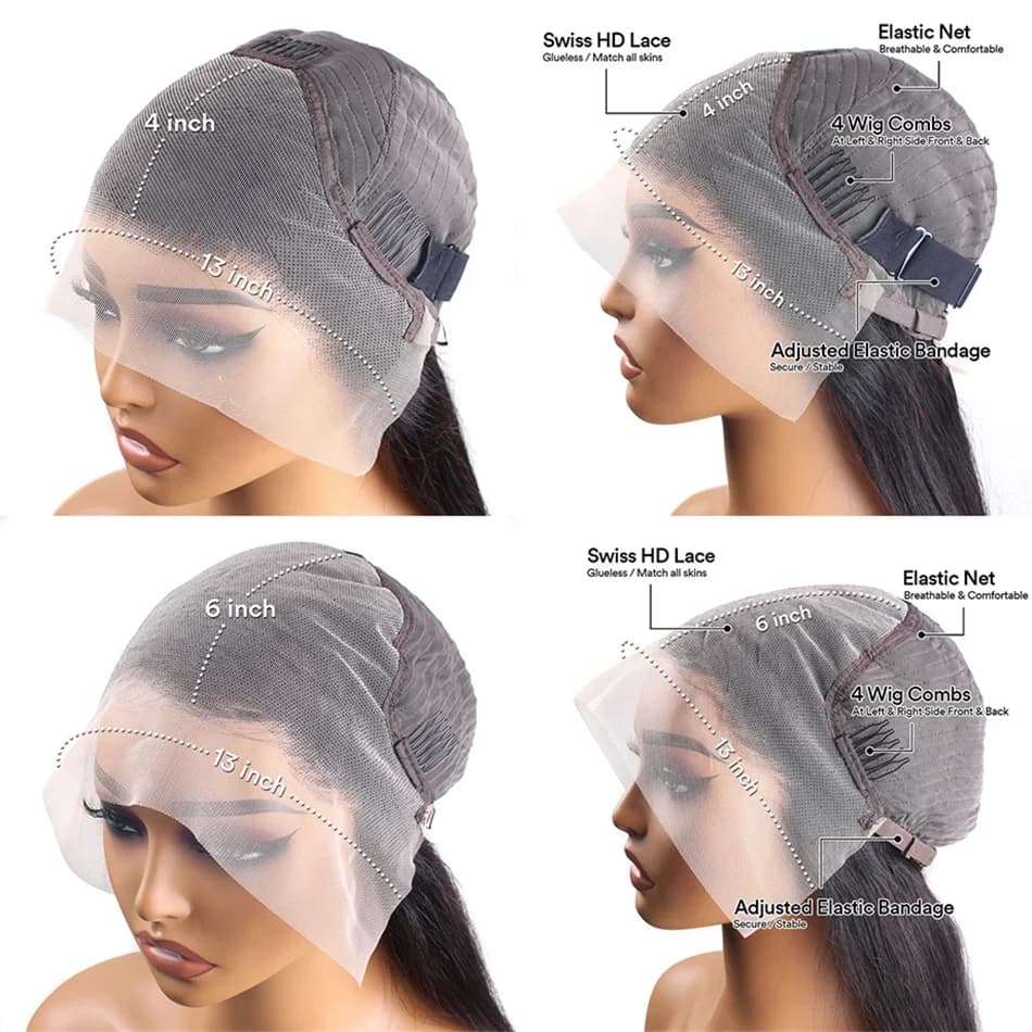 30 40 pouces vague de corps perruques 13x6 Hd dentelle frontale perruque brésilienne cheveux humains