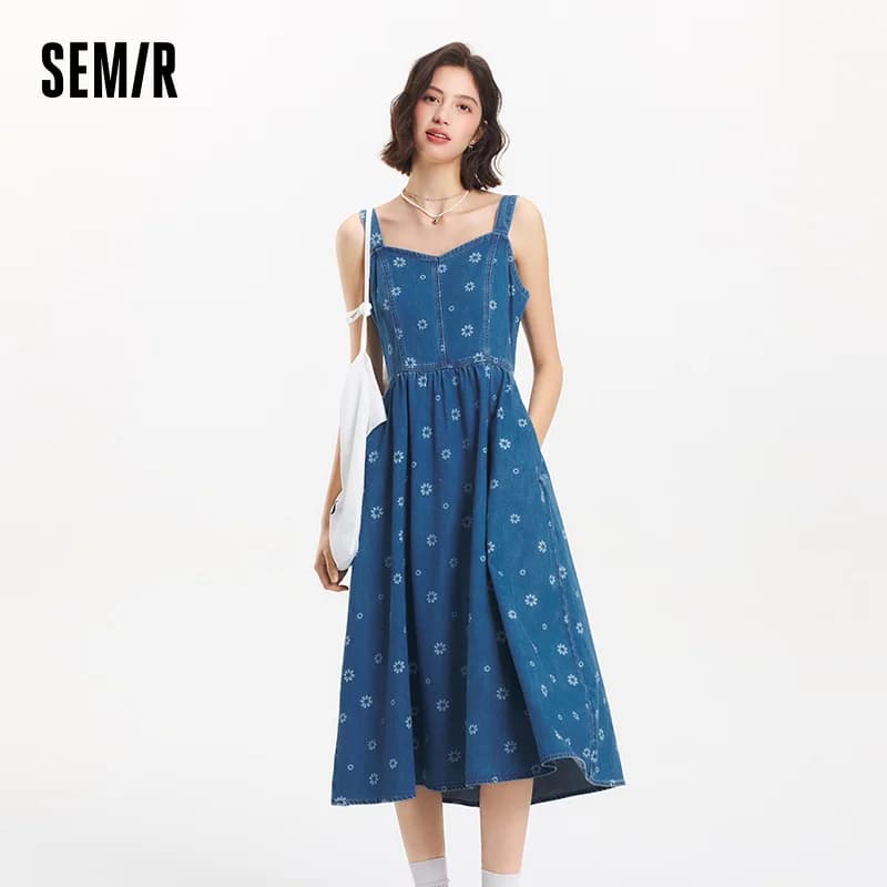 Robe Salopette en Jean Semir pour Femme – Nouvelle Collection Été 2025 – Style Ludique Imprimé Intég