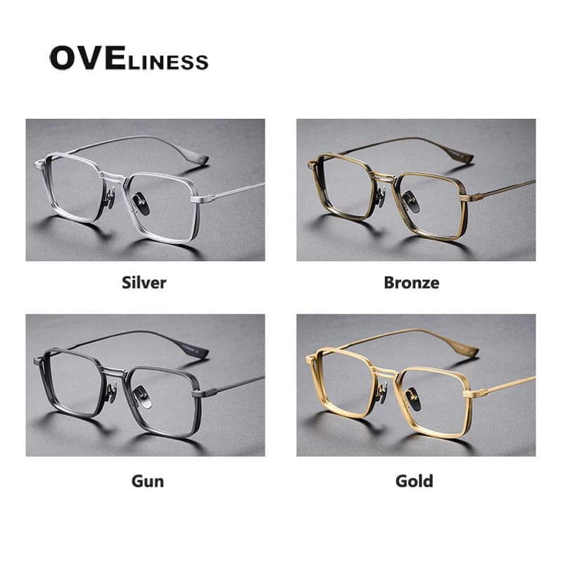 Mode pur titane lunettes cadre hommes femmes marque Design ultraléger montures de lunettes haute qua