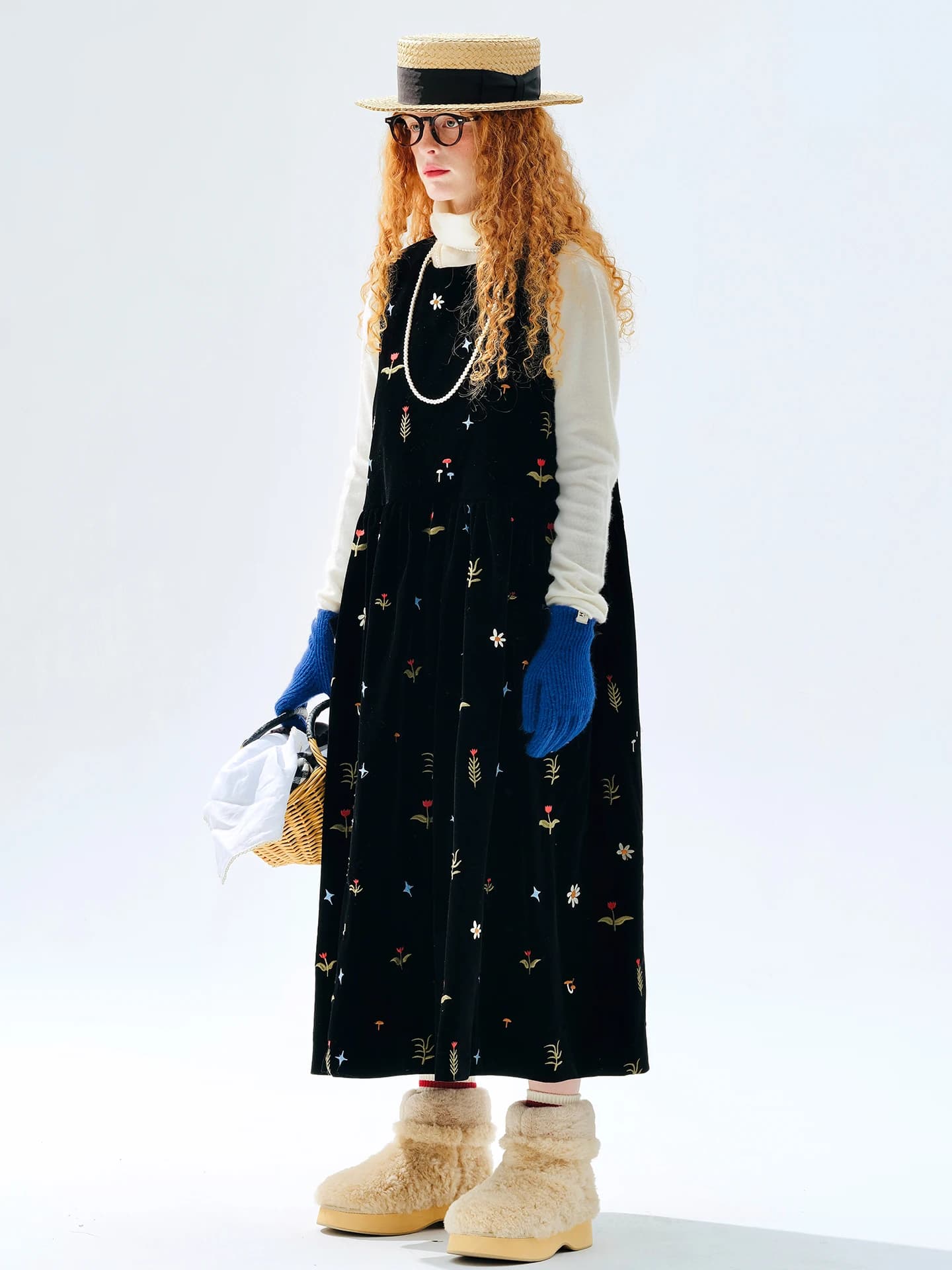Robe sans manches brodée vintage Moriyama au quotidien pour les déplacements quotidiens et les renco