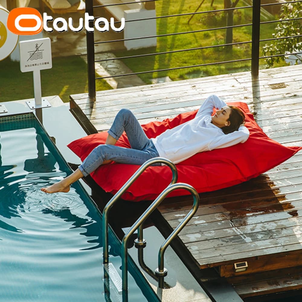 OTAUTAU-Sac en forme de haricot flottant de 6 pieds, couverture de chaise longue sans remplissage, p