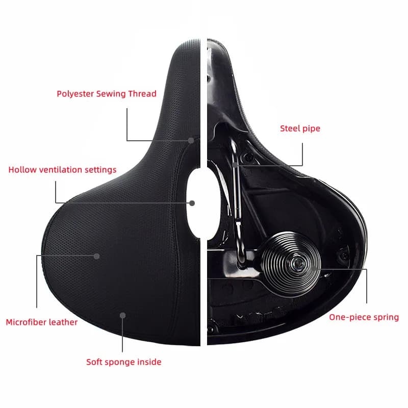 Selle de vélo souple en éponge épaisse, selle en Silicone longue Distance, coussin de siège de vélo 