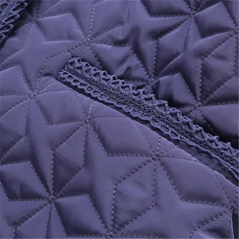 Manteau rembourré en coton mi-long pour femme, bouton simple, bouton NucleoSquare, poche chaude, doc