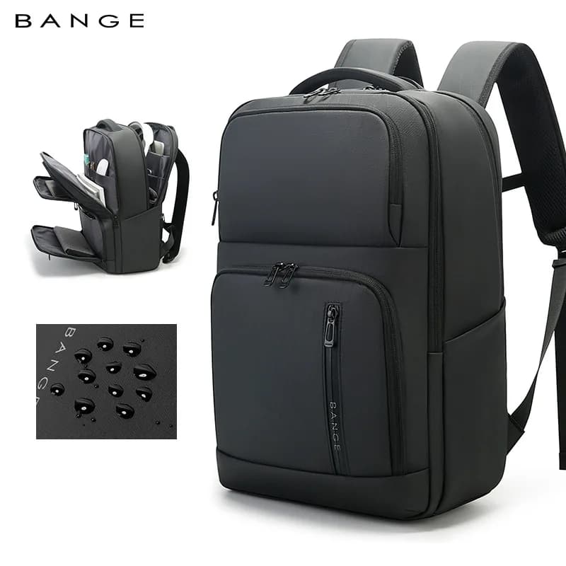 BANGE – sac à dos quotidien pour hommes, grande capacité, léger, étanche, pour ordinateur portable d