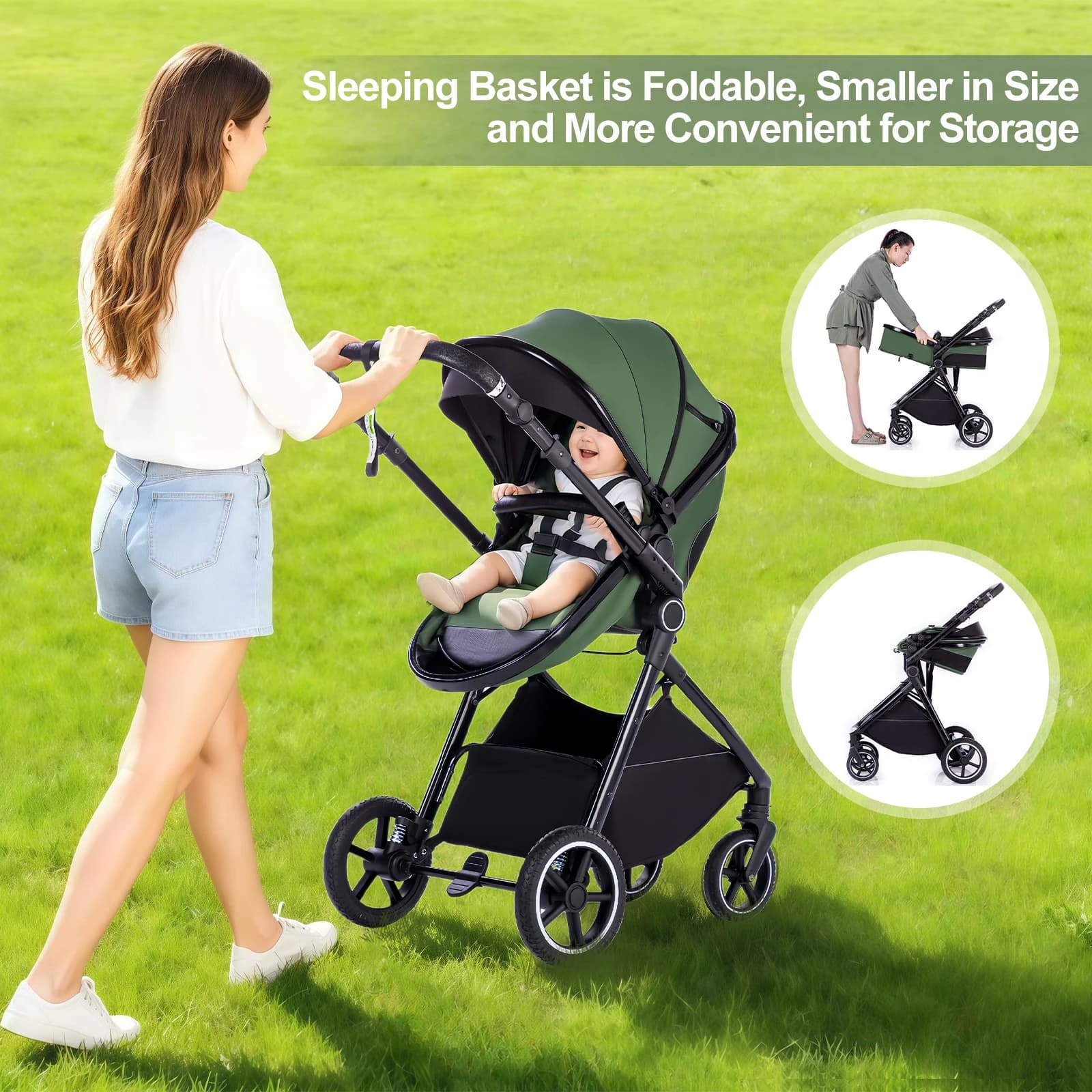 Poussette bébé 3 en 1, facile à plier, multifonctionnelle, voyage, Portable, siège de sécurité, norm
