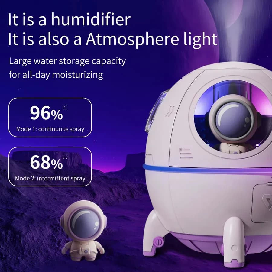 Humidificateur d'air à Capsule spatiale de 220mL, prise USB, diffuseur d'eau d'aromathérapie à brume