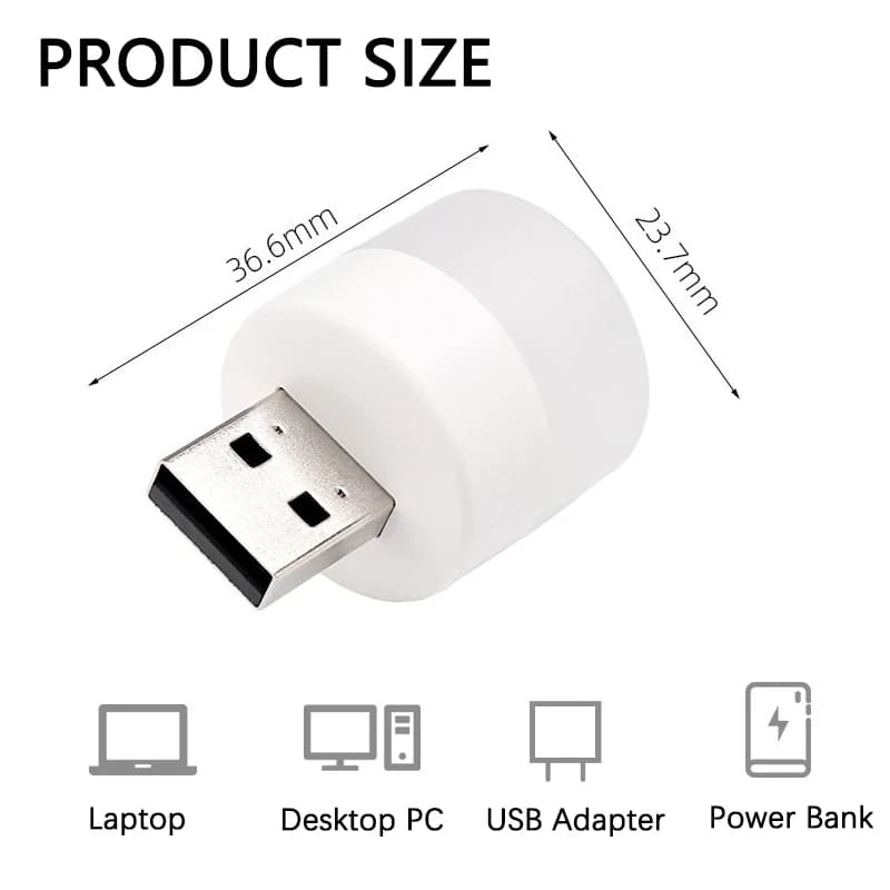 Lampe LED ronde à prise USB pour la Protection des yeux, idéale pour la lecture, compatible avec les