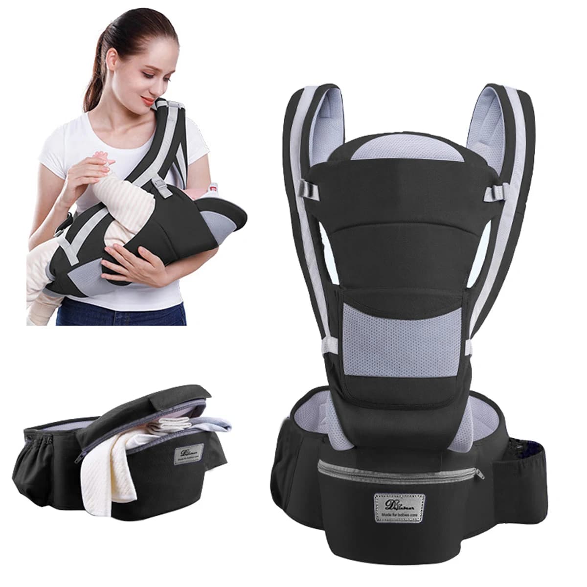 Sac à dos Kangourou Ergonomique pour Nouveau-né, Siège de Bébé, Voyage