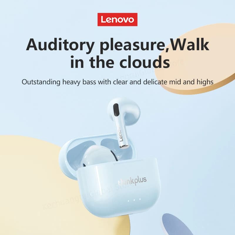 Lenovo-Écouteurs sans fil LP40 II, Bluetooth 5.3, TWS, Réduction du bruit, Contrôle tactile, Synchro