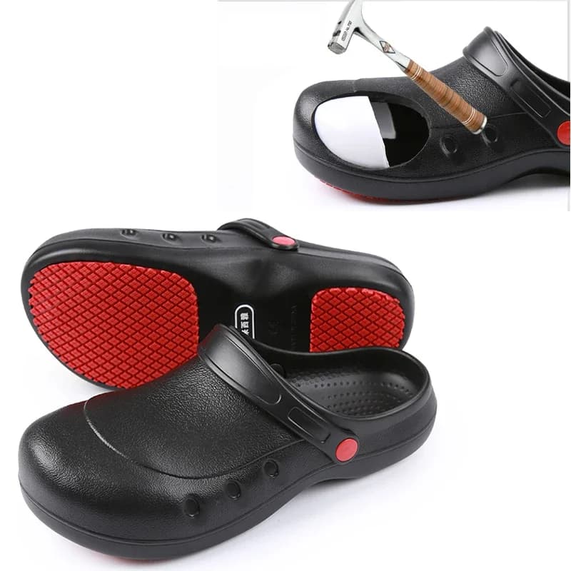 Chaussures de sécurité avec embout en acier, chaussures de Chef antidérapantes, pour le travail de c