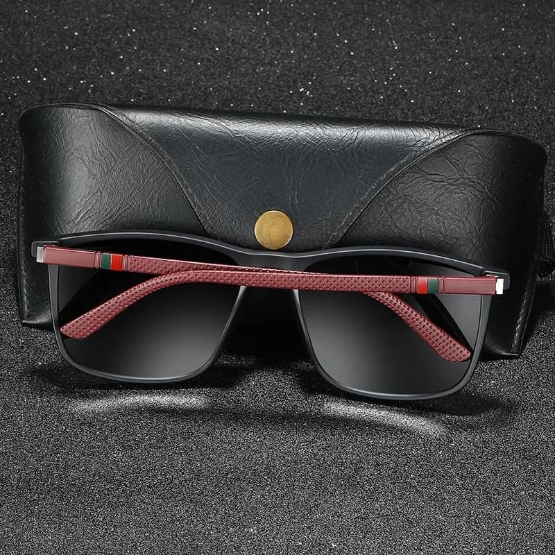 Lunettes de soleil de luxe carrées Vintage polarisées coupe-vent pour cyclisme, UV400, pour hommes e