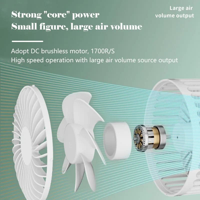 Mini ventilateur de table pliable aste portable, ventilateur de bureau USB à piles