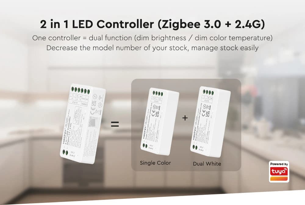 Contrôleur de bande Led RF DC12-24V 2.4G FUT035Z + 2in1/FUT037Z + 3in1 + Zigbee 3.0 pour lampe LED d