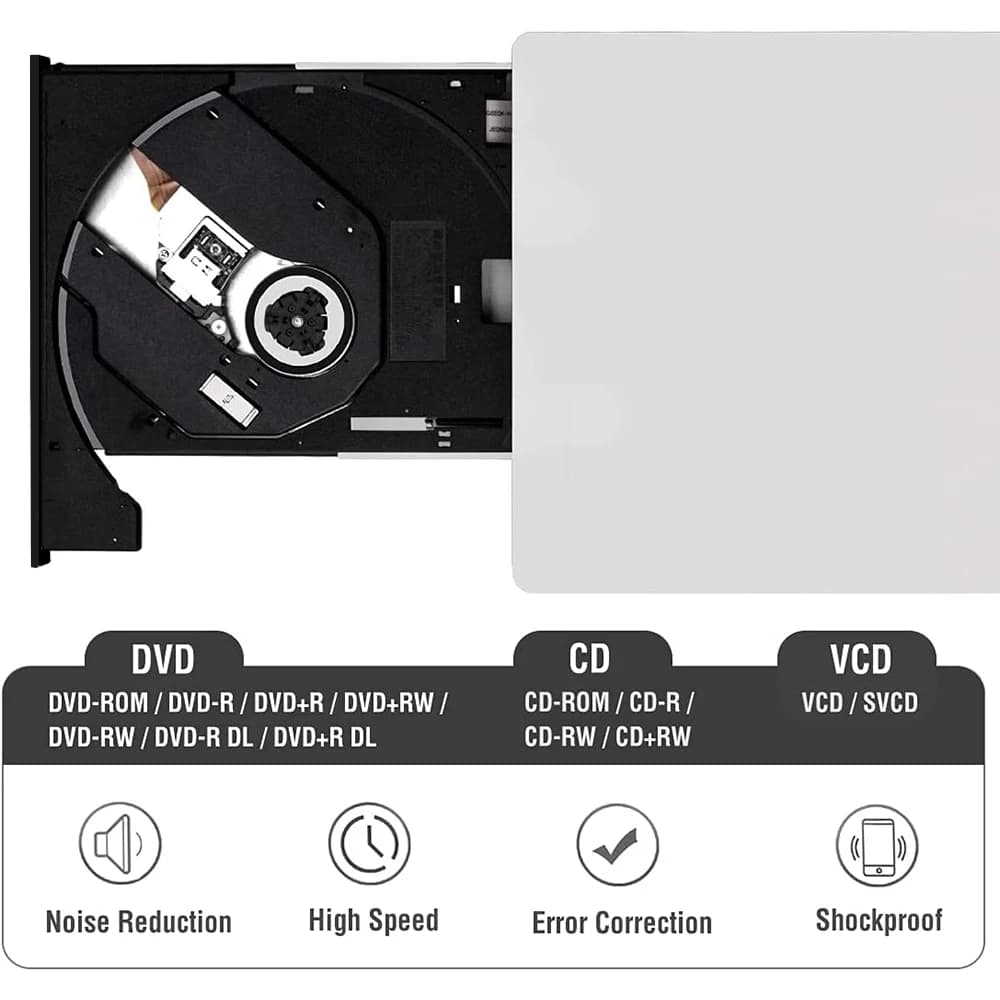 Lecteur externe DVD RW CD AMPA ER mince, graveur USB/type-c 3.0, lecteur optique pour ordinateur por