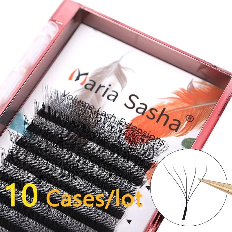 MARIA 10 étuis 5D W cils facile ventilateur Extensions de cils en gros Y préfabriqué Volume 12 rangé