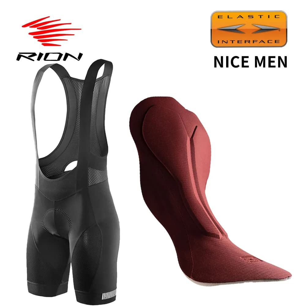 RION – cuissard de cyclisme élastique pour hommes, avec coussin d'interface, mise à niveau, collant 