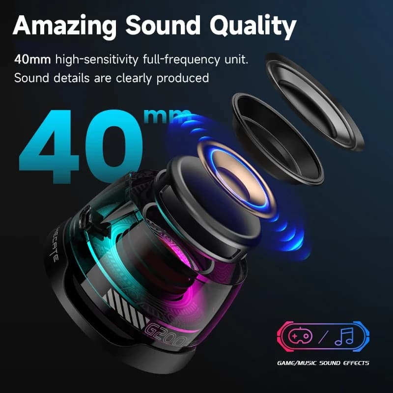 Edifier haut-parleurs Bluetooth portables HECATE G200 magnétique sans fil Bluetooth 5.3 RGB éclairag