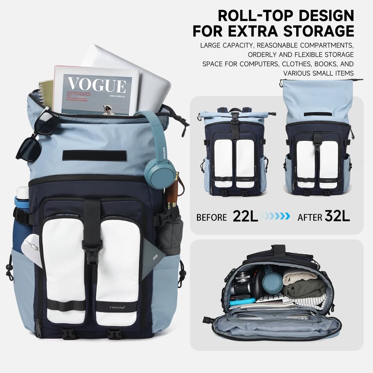 Tigernu mode sac à dos hommes voyage sac à dos sacs école sac à dos collège coréen sac à dos sac de 