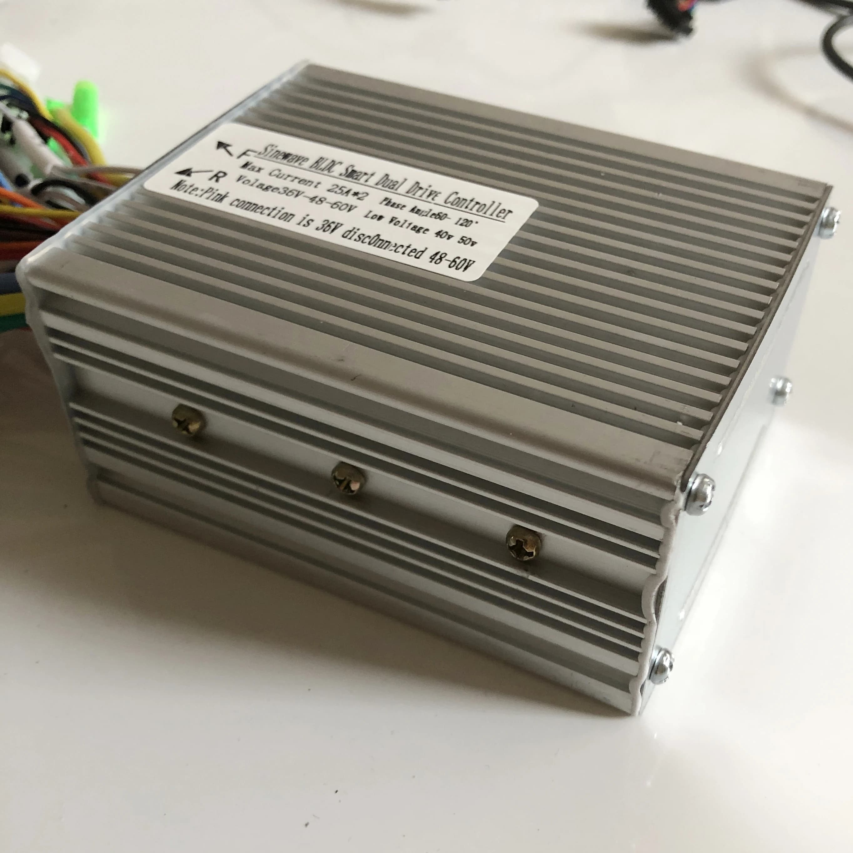 Contrôleur à double entraînement avec écran LCD 25A + 25A en 1 pièce pour moteur 36V 48V 60v 800W 10